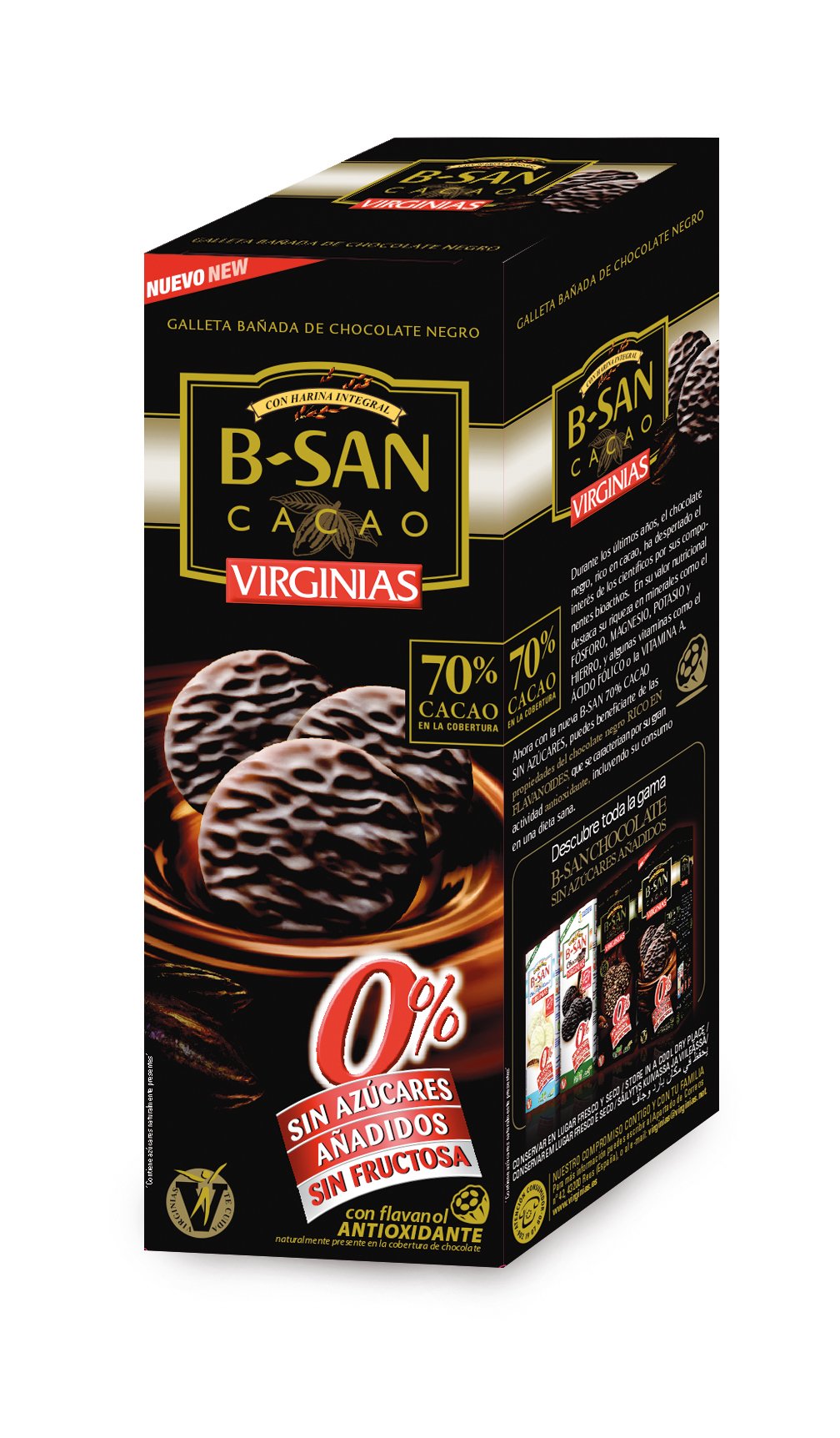 Packaging de galetes B-San Cacao 70%