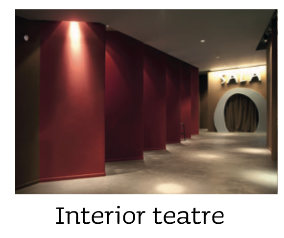 Aplicació de la identitat de Sala Cero a l’interior del teatre